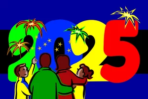 Patricia et moi accompagnés des membres du bureau de notre ASL Le Puits vous souhaitons nos meilleurs voeux pour 2025 de bonheur et de santé dans un monde paix 